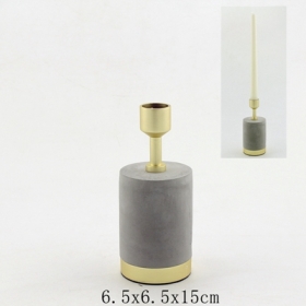 атласный латунный металлический держатель для свечей с бетонным основанием