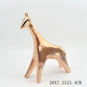розовое золото керамический жираф фигурка абстрактный силлоут