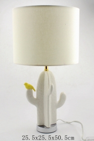 керамическая настольная лампа кактуса