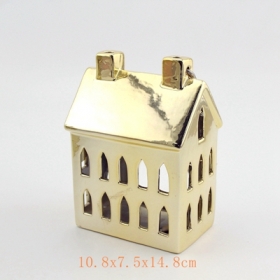 золотой керамический дом чай свет держатель фонарь