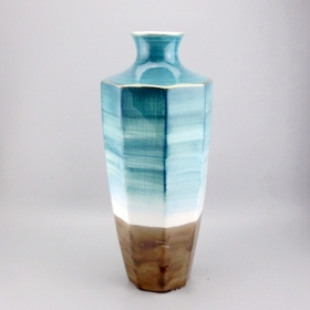 большая керамическая урна ваза двухцветная глазурь