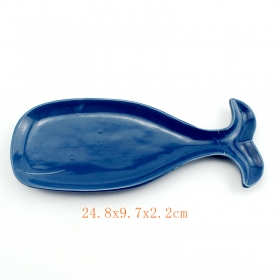 керамическая китовая ложка остальная синяя